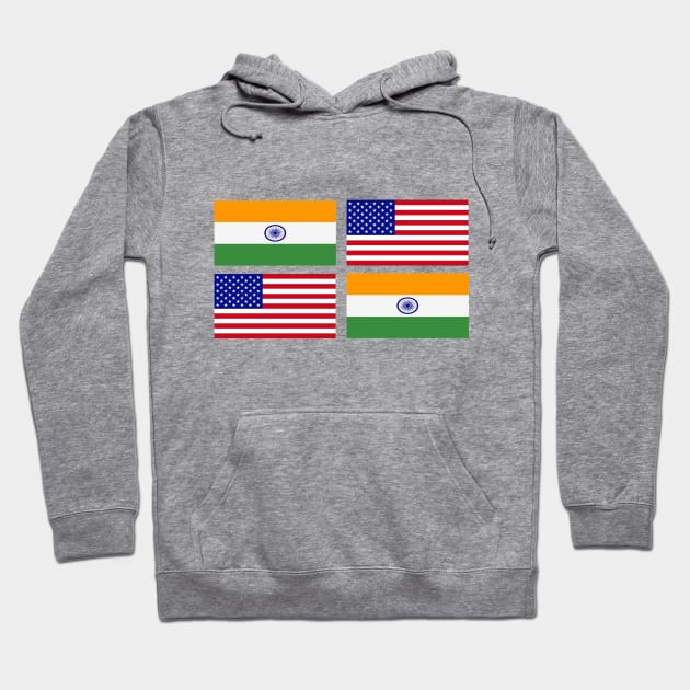 The American and India Flag x2 Hoodie by Islanr